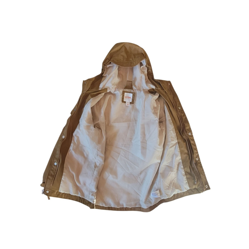 Kifs Cat & Jack rimmed HOOD Raincoat Size M Zipper Snaps lightly lined - Picture 4 of 10